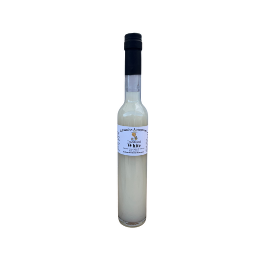 Traditional White Balsamic vinegar glaze & reduction.